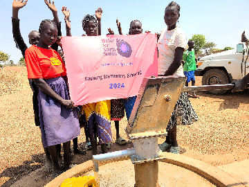 남수단 학생들의 감사 사진